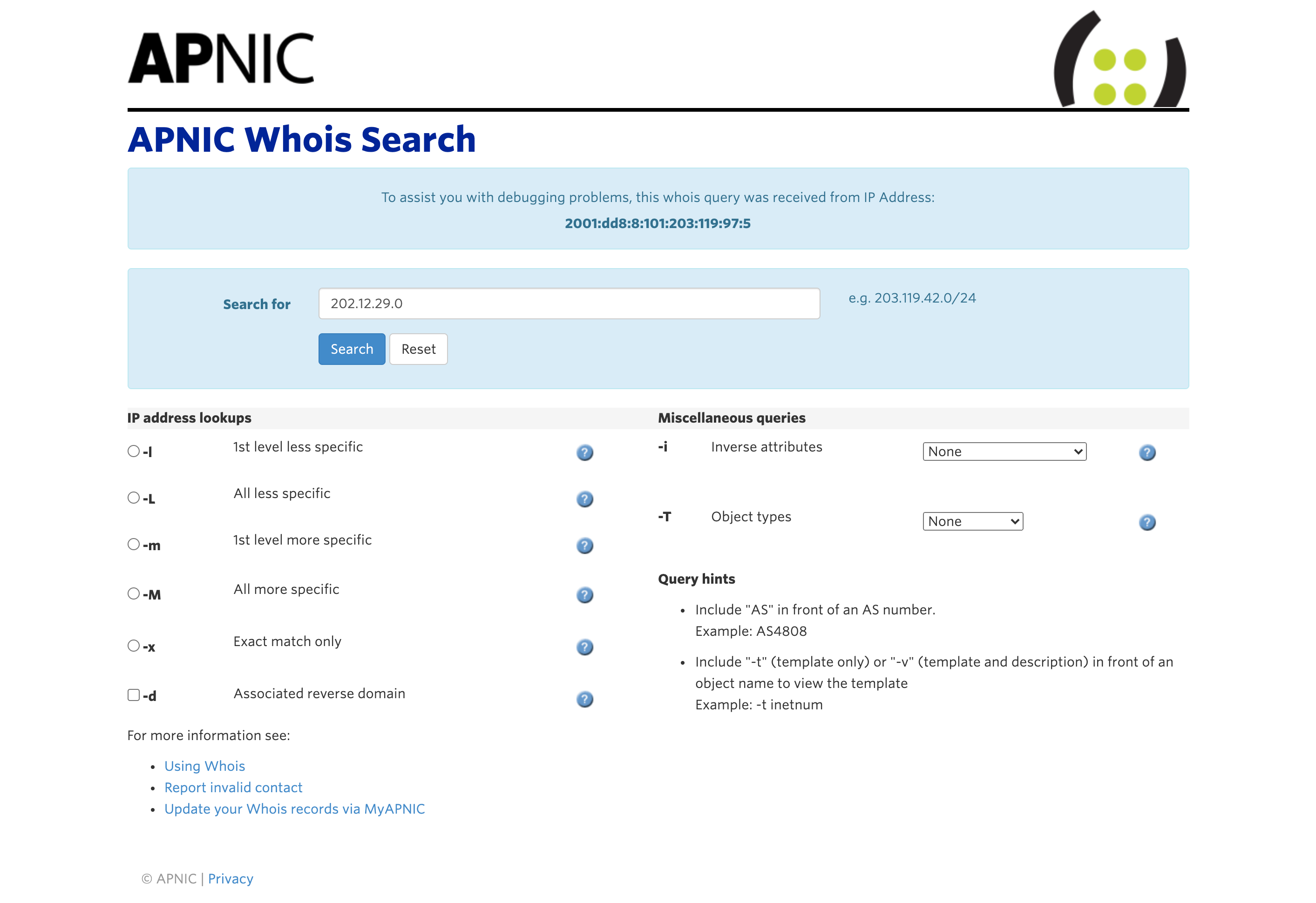 Find Out More about an IP Address via WHOIS Lookup and WHOIS API